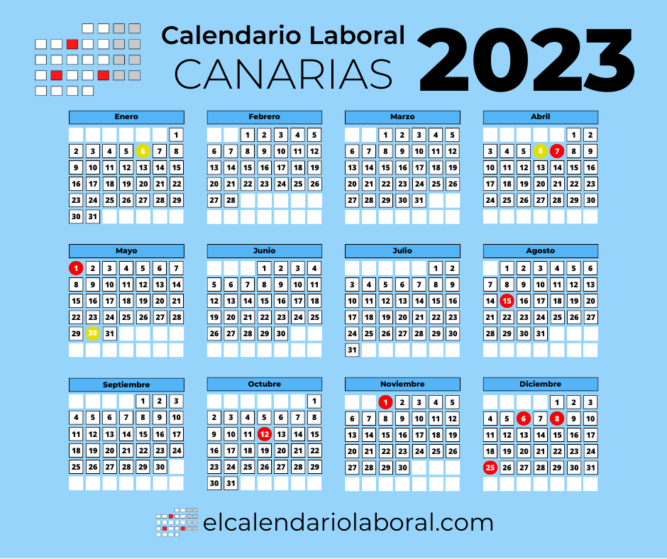 Calendario Laboral Canarias 2023