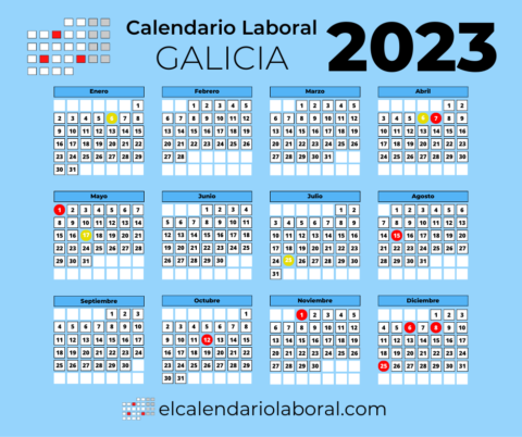 Calendario Laboral Galicia 2023