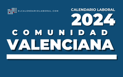 Calendario con todos los dias festivos en Comunidad Valenciana 2024